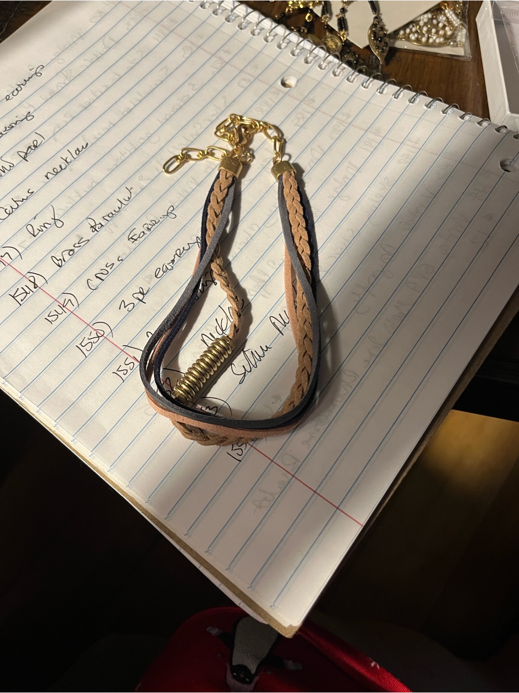 Braided Multi-Strand Leather Nevklace In Brown And Black 1620